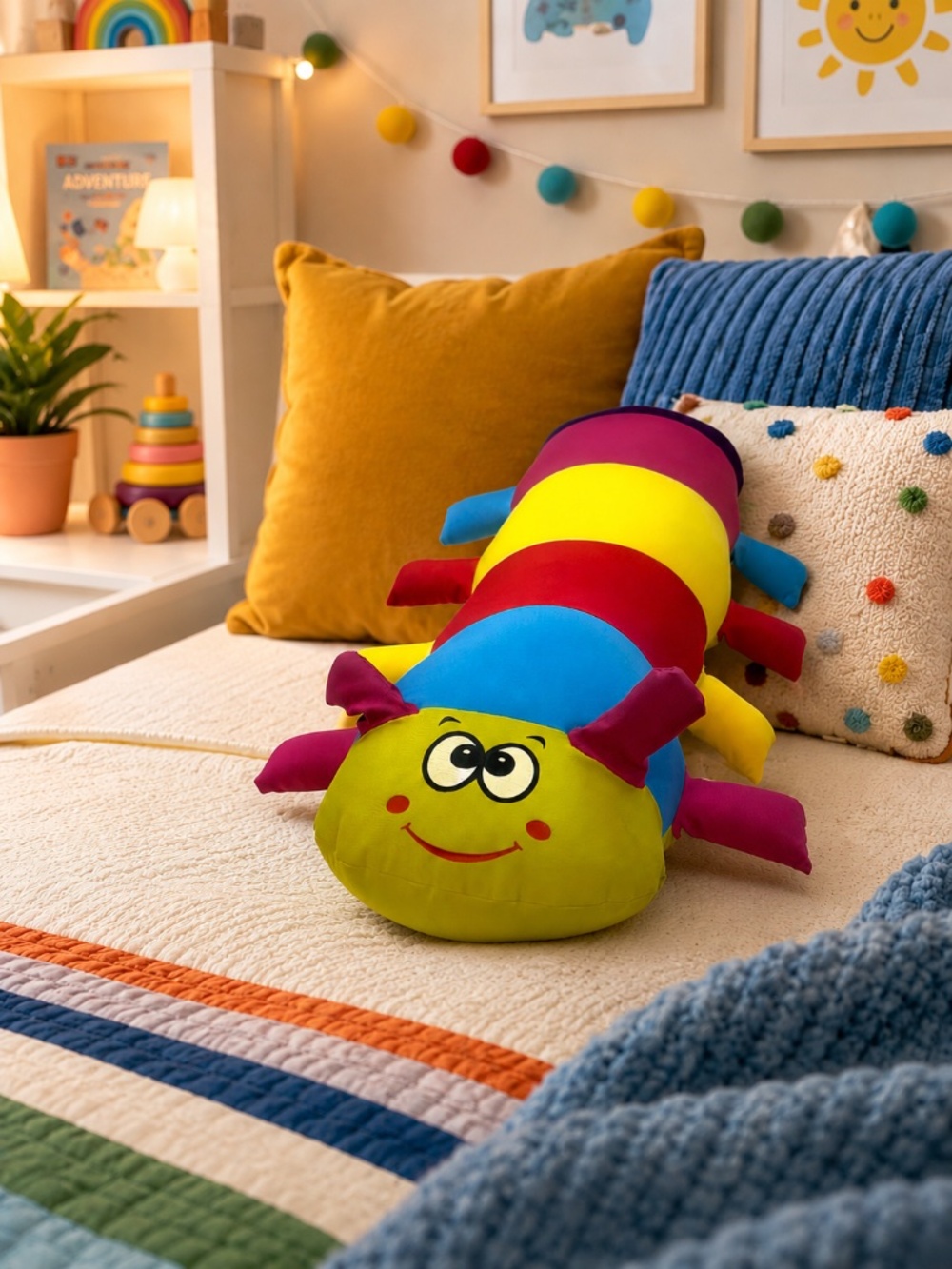 Discontinued Concord Caterpillar Children's Decorative Cushion